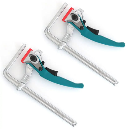 ALLSOME 2pcs Ratcheting Table Clamps, Quick Release Track Saw Clamps, Guide Rail Clamp for MFT Table and Guide Rail System