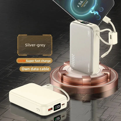 20000mAh 66W Fast Charge Power Bank CCC Chinese Certification with Cable for Xiaomi Huawei Samsung IPhone