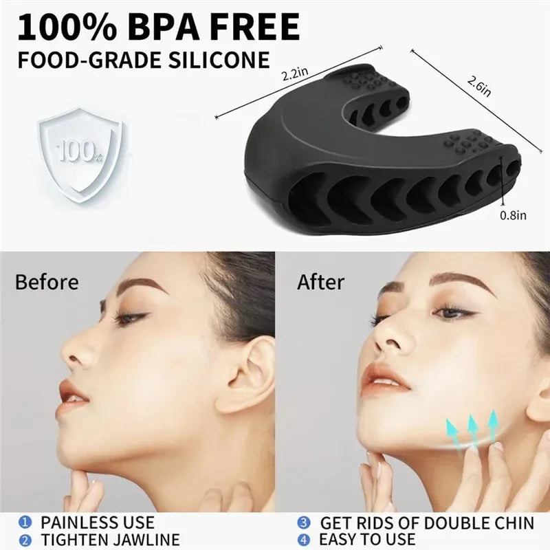 U Shape Jaw Exerciser New Facial Mouth Jawline Face Fitness Muscle Chew Ball Bite Breaker Training Equipment - Urbizia