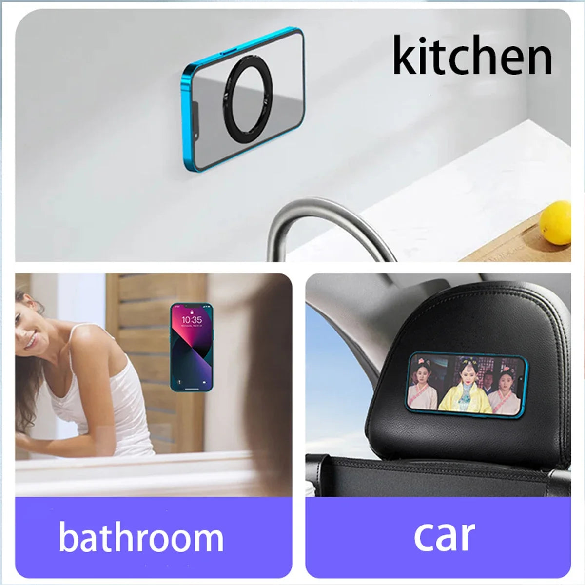 Universal Strong Magnet Phone Stand Holder for Magsafe iPhone 12/13/14/15/16/17 iPad Car Wall Use Ring Holder Tablet Stand