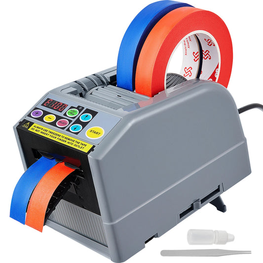 SucceBuy ZCUT-9 Automatic Tape Cutting Machine Paper Slitting Dispenser 6-60mm Adhesive Electric Tape Cutter for Product Package