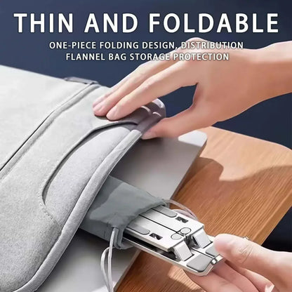 Adjustable Aluminum Laptop Stand – 6-Level Foldable Design - Urbizia