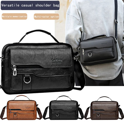 Retro Men's Faux Leather Crossbody Satchel Bag