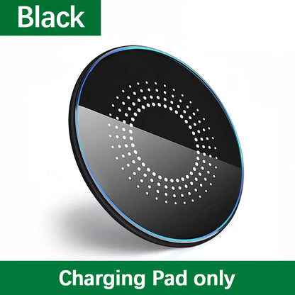30W Wireless Charger Pad for iPhone 17 16 15 14 13 12 11 Samsung Xiaomi Phone Chargers Induction Fast Charging Dock Station