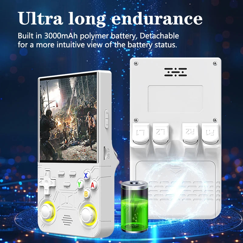 New R36 128GB Ultra Retro Handheld Game Console 4.0-inch Open-Source Linux System Portable Video Player