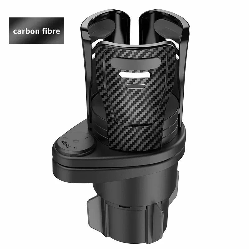Car Cup Holder with Two-Layer Beverage Rack - Urbizia
