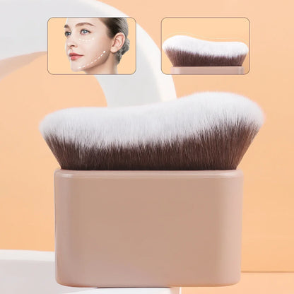 Foundation Brush, 1pcs Plastic Creative	wave Fit Perfectly Cosmetic Brush	at home or On-the-Go - Urbizia