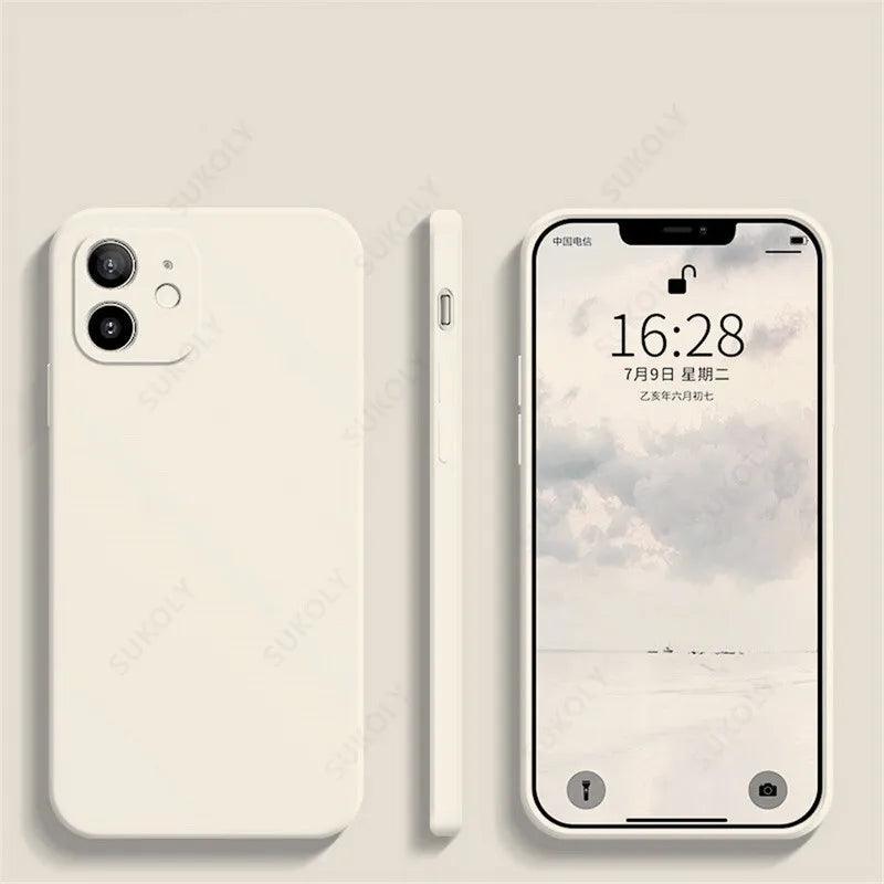 Shockproof Liquid Silicone Case for iPhone Slim TPU Cover