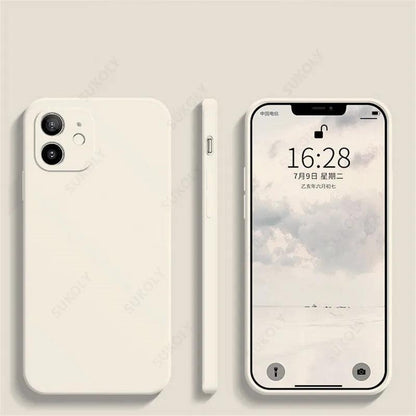Shockproof Liquid Silicone Case for iPhone Slim TPU Cover