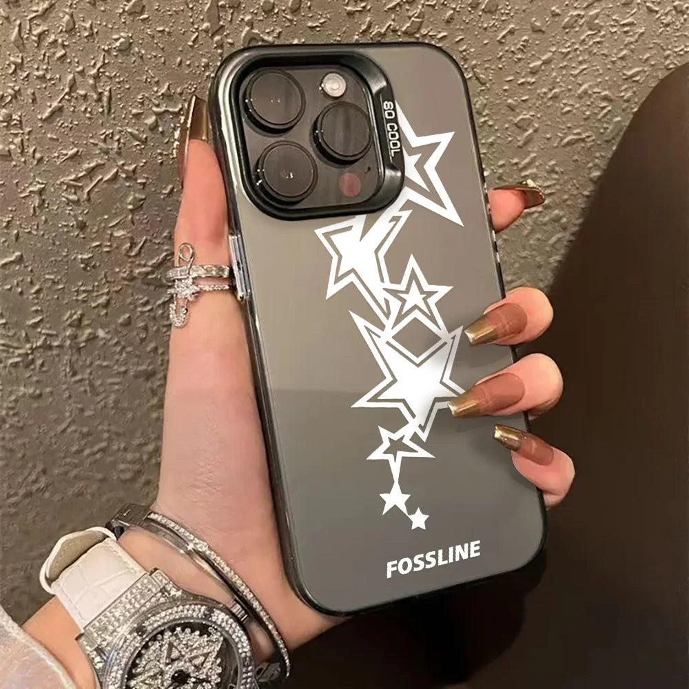 Luxury INS Star Hard Matte Case for iPhone