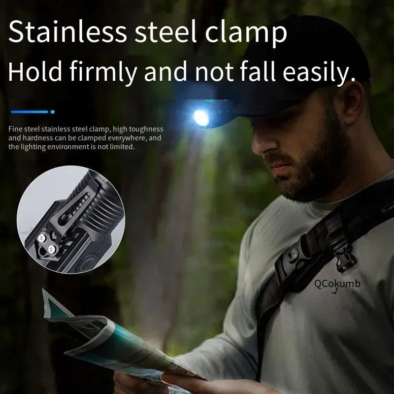 New Ultra Powerful Flashlight 3 Core LED Mini Tactical Flashlight Rechargeable High Power LED Torch Metal Pen Clip Hand Lamp - Urbizia