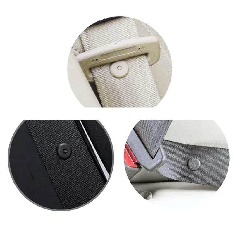 10 PCS Car Safety Seatbelt Stopper Buckle Auto Seat Belt Spacing Limit Stop Plastic Anti-slip Button Retainer Rivet Stud Clips - Urbizia