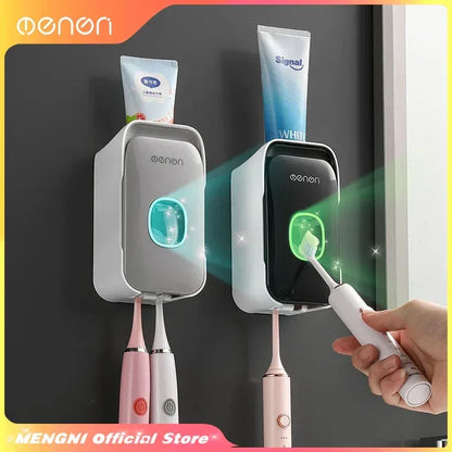 Automatic Toothpaste Dispenser & Wall-Mounted Toothbrush Holder - Urbizia