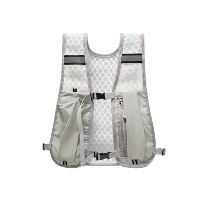 Biking Running Storage Vest Backpack Lightweight Running Vest Reflective Hydration Water Chest Pack Phone Storage Pocket
