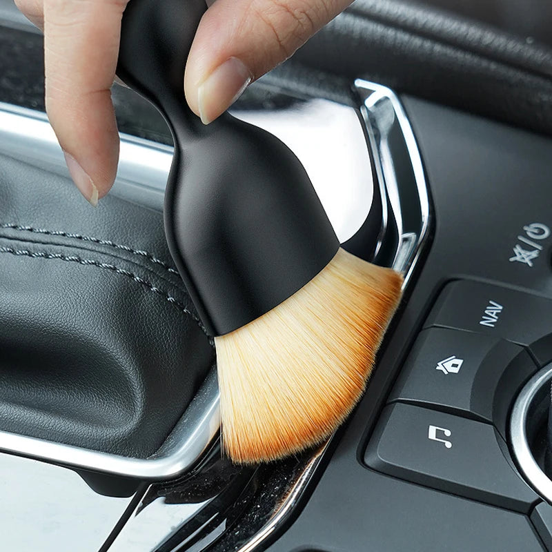 2PC Car Air Vent Cleaning Soft Brush with Protective Casing
