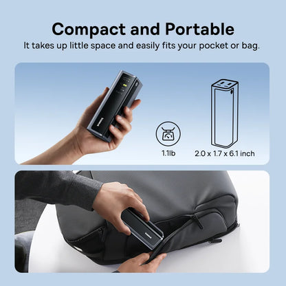 Baseus EnerGeek 145W Power Bank 20800mAh Dual USB A USB C PD 100W Fast Charging Digital Display Portable PowerBank for Laptop