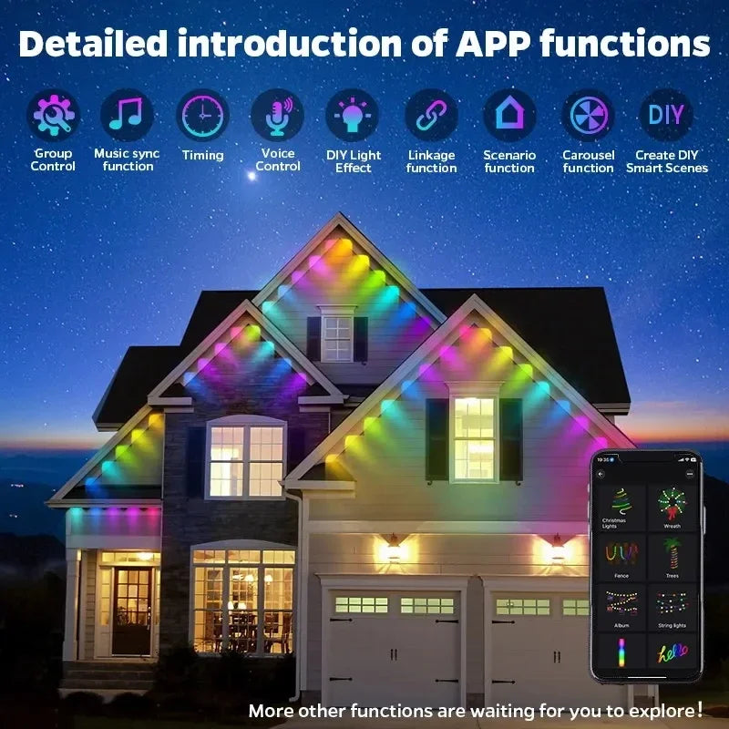 Permanent Outdoor RGB Eaves LED Light Strip