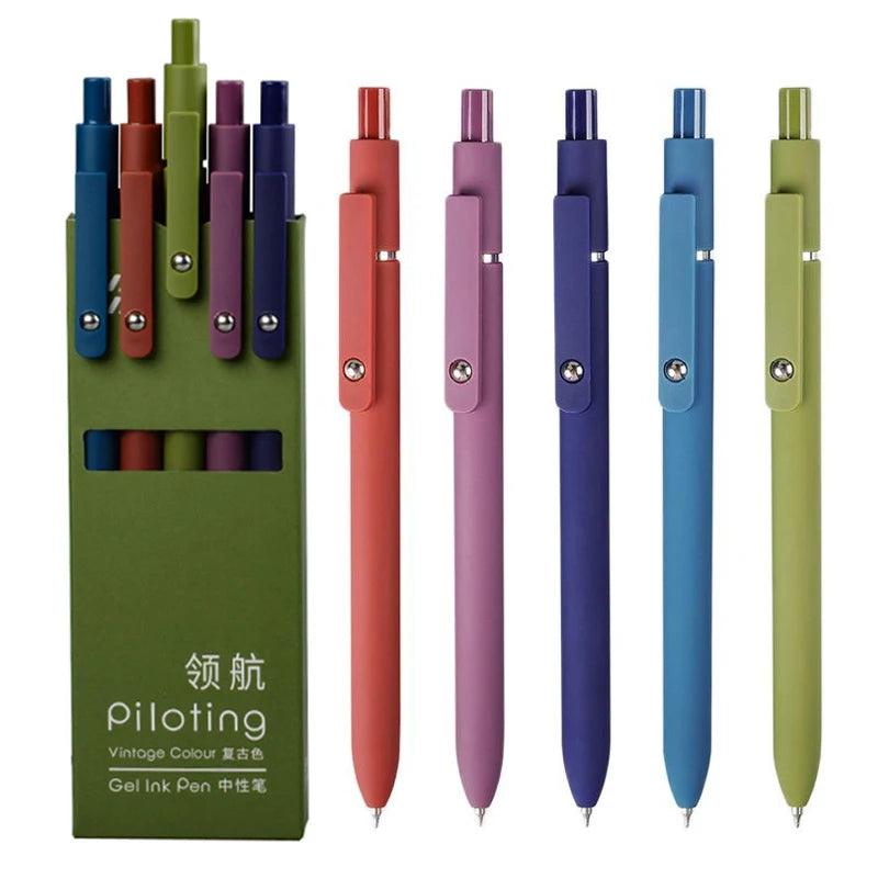 New Piloting Morandi Colour Gel Pens Soft Touch Quick Dry Smooth 0.5mm Gel Ink Pen For School Writing Stationery Supplies