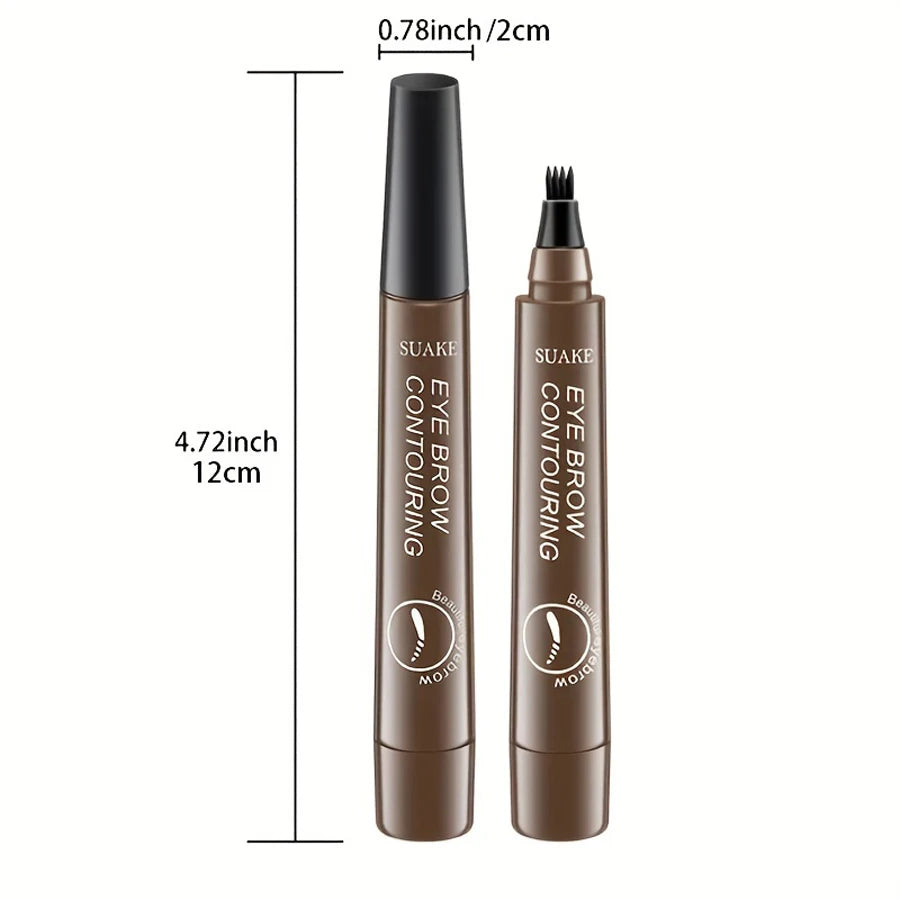 Waterproof Microblading Eyebrow Pen – 4 Split Head, 5 Colors