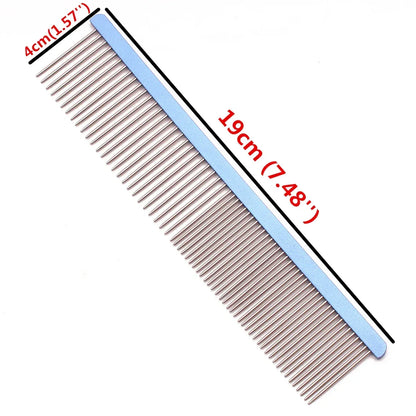 Pet Grooming Combs Aluminum Alloy Brush For Dogs Boundary Knot Massage Tools Professional Salon Cat Hair Cleaning Crescent Combs - Urbizia
