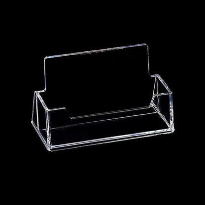 Clear Business Card Holder Organizer Office Desk Display Stand Memo Counter Accessories Tabletop Business Card Holder Case Box - Urbizia