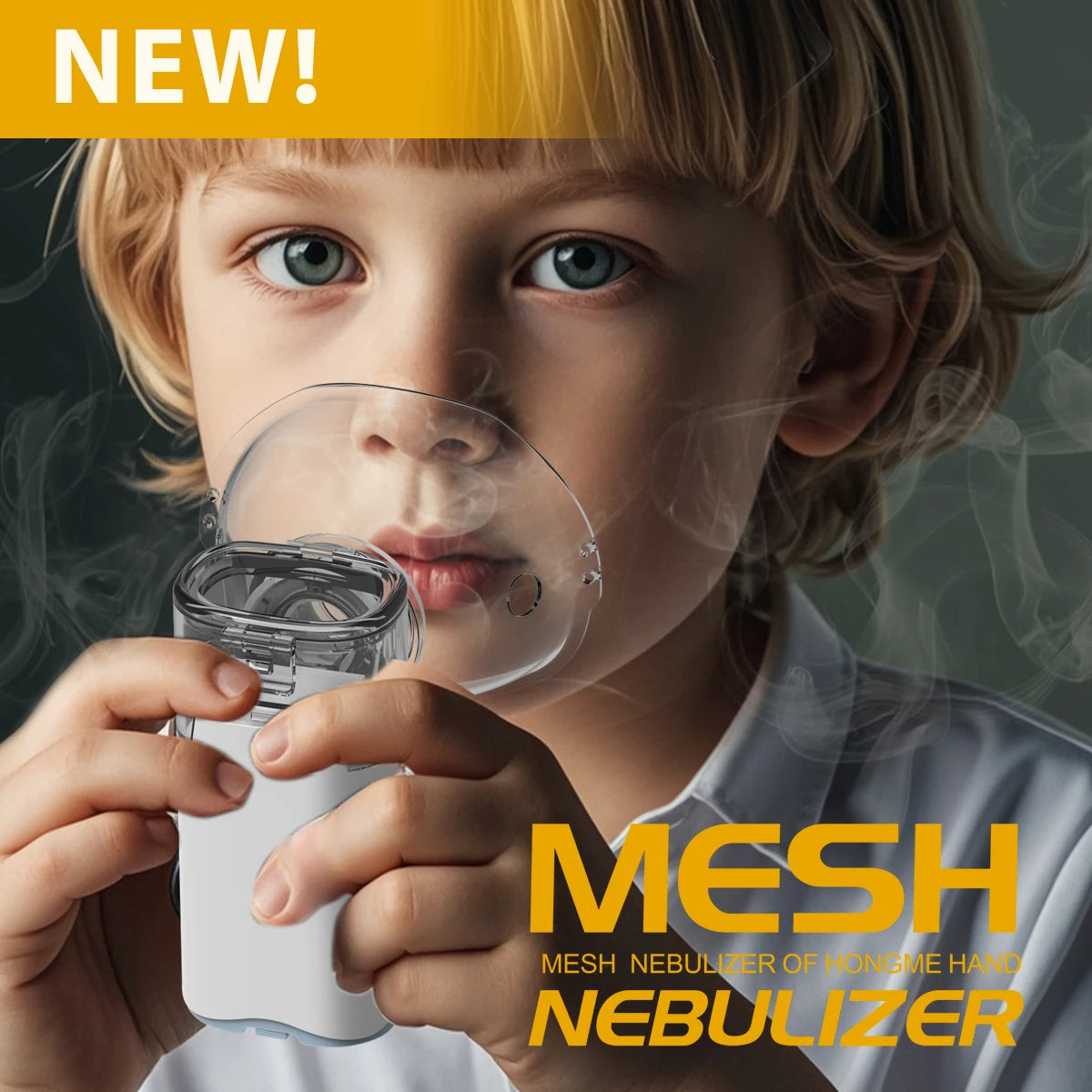 Autoclean Silent Mesh Nebulizer - Portable Handheld Inhalator for Children, Compact Atomizer for Daily Use