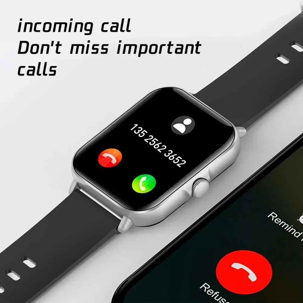 2025 2.01'' Smart Watch Bluetooth Call Play Music Smartwatch Fitness Clock Sport Waterproof Watches for Men Women iPhone Android - Urbizia