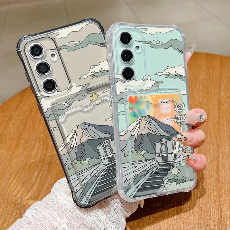 Card Bag Wallet TPU Case for Samsung Galaxy Series