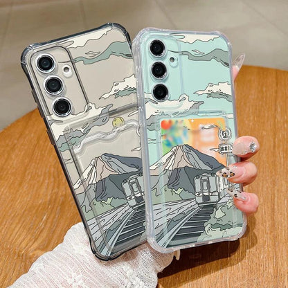 Card Bag Wallet TPU Case for Samsung Galaxy Series