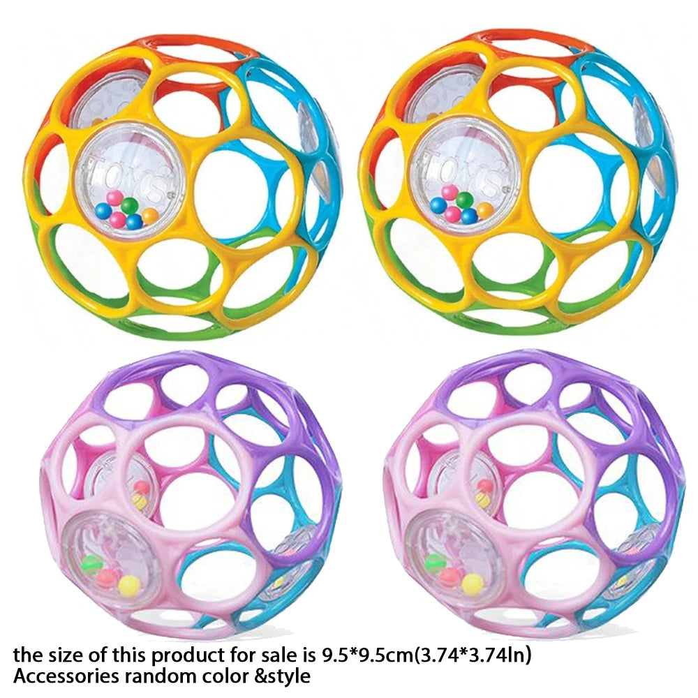 Soft Baby Grasping Rattle Ball with Bell – Early Education Sensory Toy