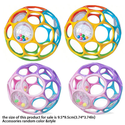 Soft Baby Grasping Rattle Ball with Bell – Early Education Sensory Toy