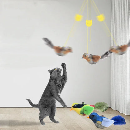 Hot lifelike Bird Vivid Cat Toys Pet Catnip Simulation Molding Cat Teaser with Feather Soft Plush Fabric Toys for Kitten - Urbizia