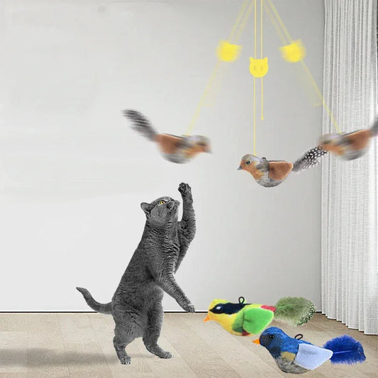 Hot lifelike Bird Vivid Cat Toys Pet Catnip Simulation Molding Cat Teaser with Feather Soft Plush Fabric Toys for Kitten - Urbizia
