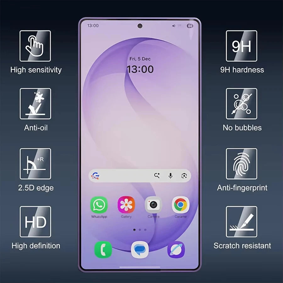 Full Cover Tempered Glass For Samsung Galaxy S26 Ultra Screen Protector For Samsung S25 S24 Ultra S22 S23 S26 Plus Edge HD Glass