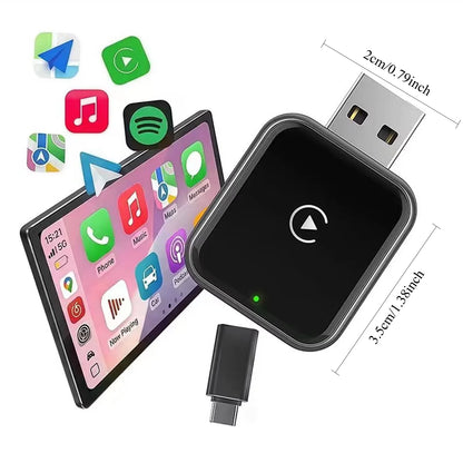 Vyvylabs Upgraded Wireless Carplay Adapter Convert Wired to Wireless Carplay Adapter Fast Auto Connection for iPhone Android Device