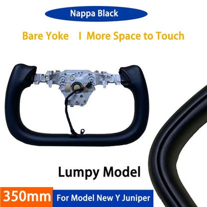 Yoke Handle For Tesla New Model Y Juniper Model YL Heating Yoke Steering Wheel Personalized Racing Leather Customized Accessorie