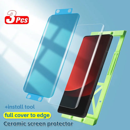 3pcs Ceramic Hydrogel Film For Samsung Galaxy S26 S25 Ultra S24 S23 S22 S21 S20 Plus/Ultra Screen Protector +Install Kit