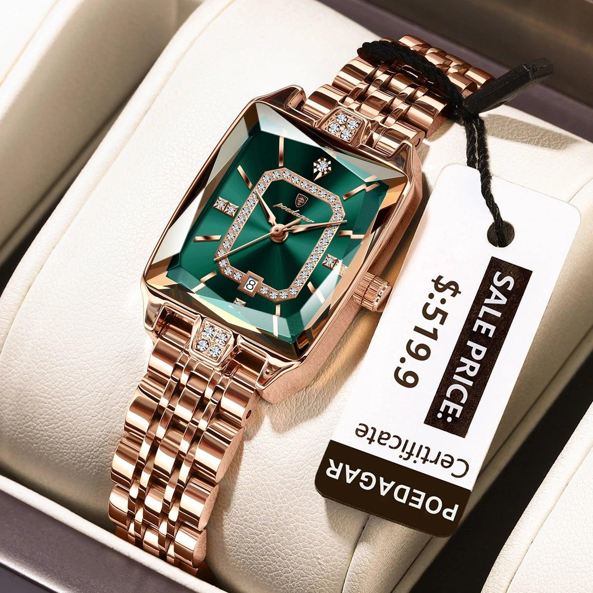 POEDAGAR Luxury Watch For Woman Waterproof Calendar High Quality Ladies Watch Stainless Steel Quartz Women's Watches Elegant+Box