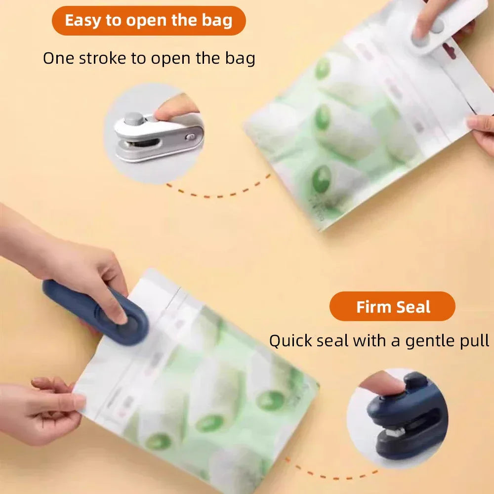 Mini Handheld Heat Bag Sealer with Rechargeable Design