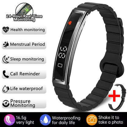 2026 New Fashion Women Smart Bracelet Sport Mode Fitness Tracker Heart Rate Health Monitoring IP68 Waterproof Smart Watch Men - Urbizia
