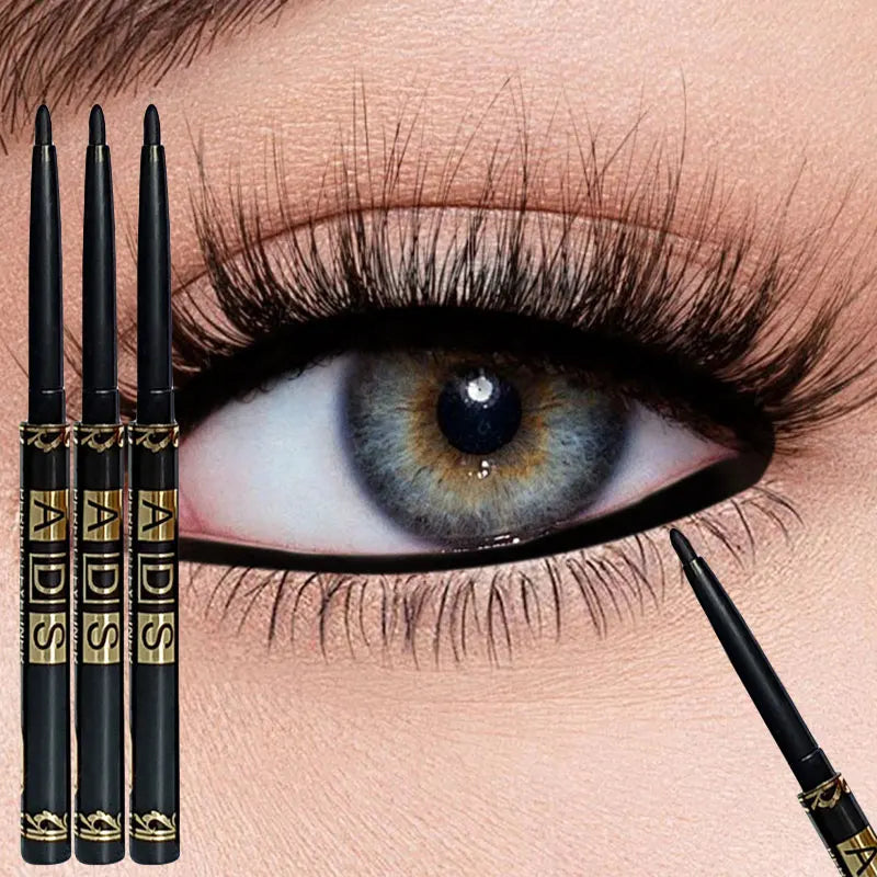 Long-Lasting Waterproof Black Eyeliner Pencil – 3PCS/9PCS Set