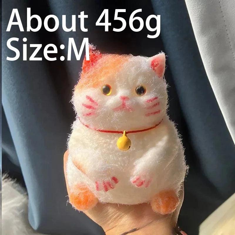 Cute Kawaii Cat Squishy Soft Silicone Stress Relief Squeeze Toy Anxiety Relief Desk Buddy Gift for Kids Adults Desk Decor Gift