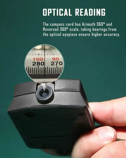Tactical Survival Compass High Precision Professional Metal Sight Compass Luminous for Outdoor Hiking Climbing Exploring Geology - Urbizia