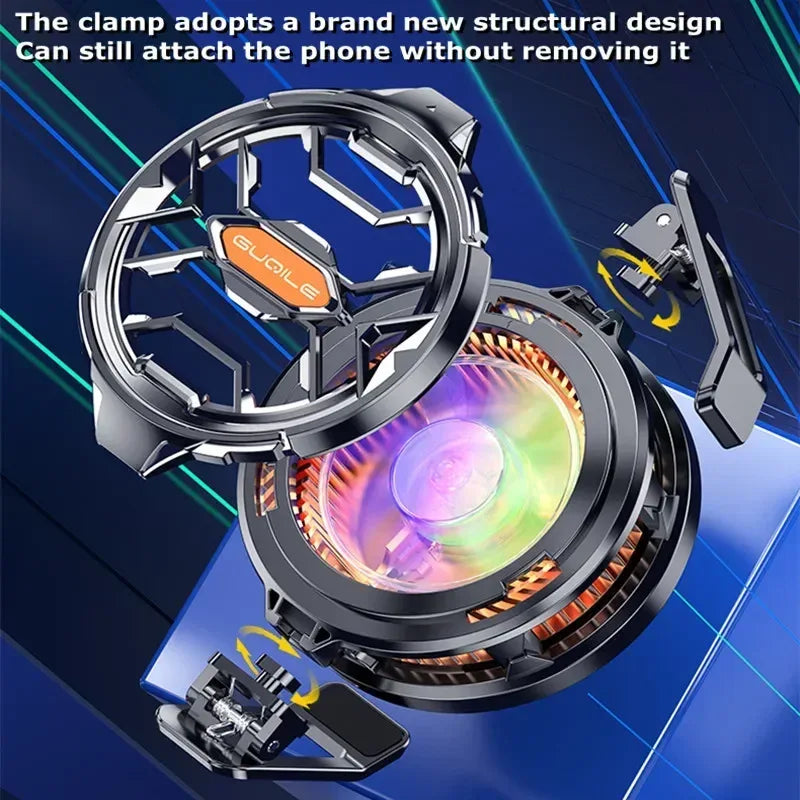 FS03 15W Semiconductor Magnetic RGB Phone Cooler with Clip