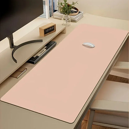 1pc Large Faux Leather Mouse Pad, Non-Slip Waterproof Desk Pad for Office, Desk, Mouse Pads for DeskEasy To Clean, Mouse Pads - Urbizia