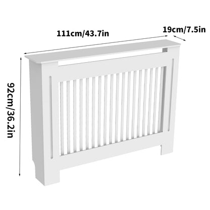 36.2 Inch Tall Large Radiator Cover Horizontal Vertical Cabinet Mdf Grill Shelf S/M/L/XL