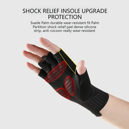 Summer Breathable Half Finger Cycling Gloves Ultralight Road Bike Gloves Anti-Slip Silicone Pad Cooling Sport Gear