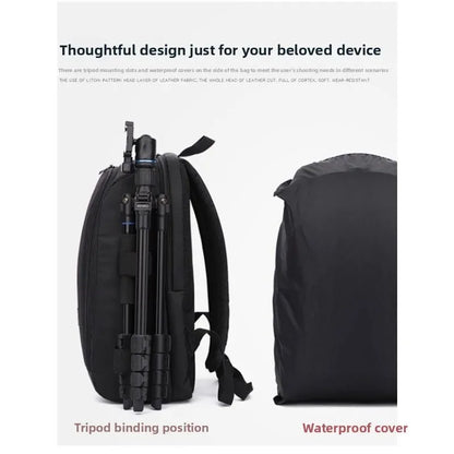 Shoulder Camera Bag Backpack Suitable for Canon, Nikon, Sony Digital Mirrorless Camera Bag, lightweight, Professional, Large Cap