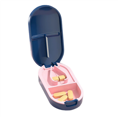 Portable Medicine Pill Box with Tablet Cutter & Divider - Urbizia