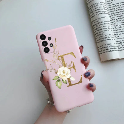 Flower Alphabet Soft TPU Case for Samsung Galaxy A Series